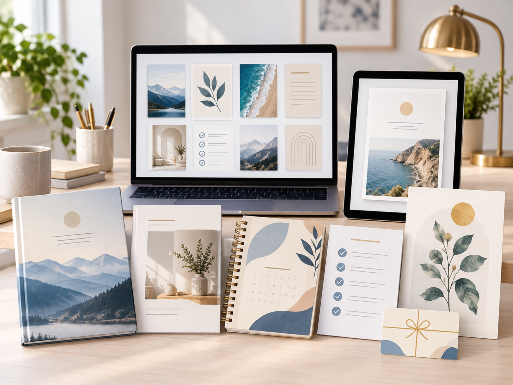 Collection of free e-books, templates and digital downloads